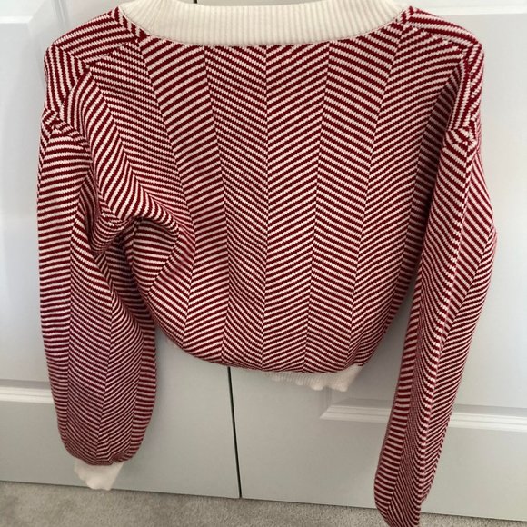 Lulus red striped sweater - Picture 2 of 6